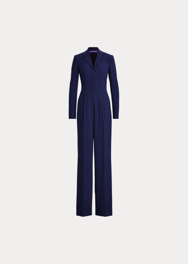 Women's Ralph Lauren Carney Wool Crepe Jumpsuits | 791032UMF